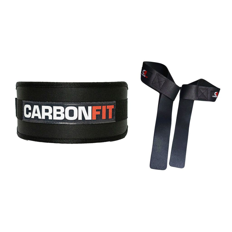 Cinturão + Strap Fita Kit Academia Musculação Crossfit