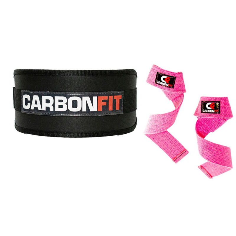 Cinturão + Strap Fita Kit Academia Musculação Crossfit