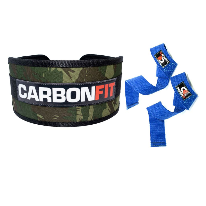 Cinturão + Strap Fita Kit Academia Musculação Crossfit