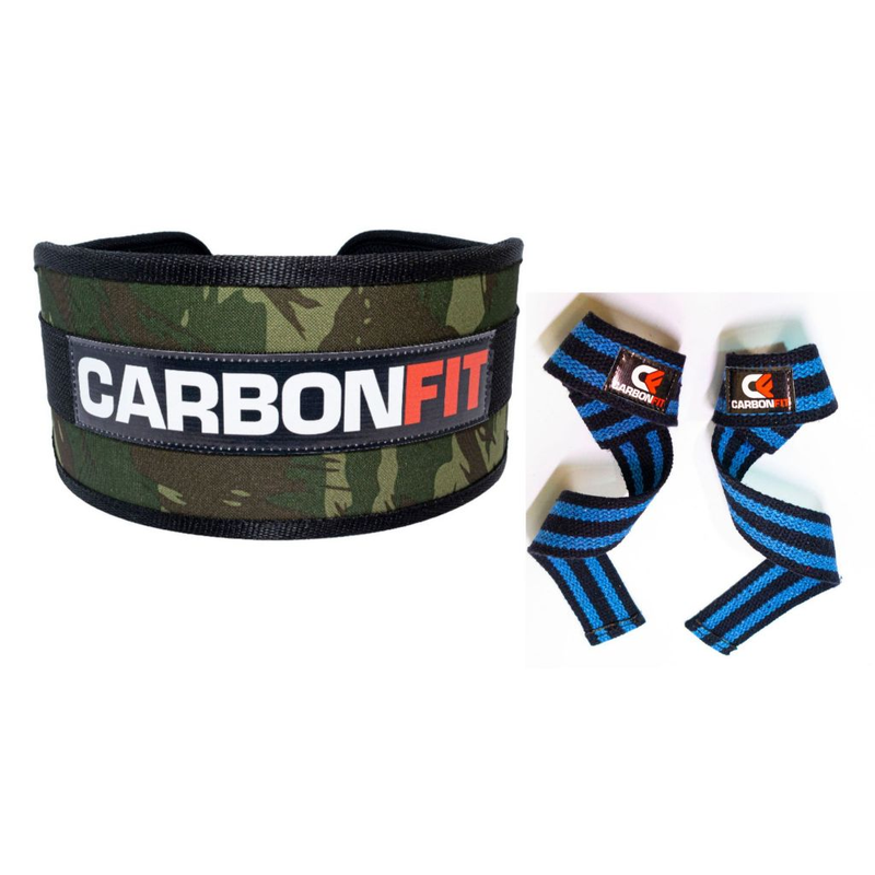 Cinturão + Strap Fita Kit Academia Musculação Crossfit
