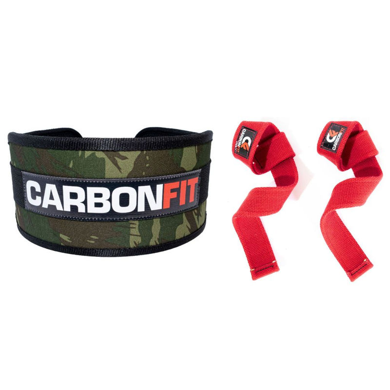 Cinturão + Strap Fita Kit Academia Musculação Crossfit