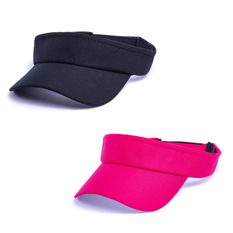 Kit 2 Viseira Proteção UV Esportiva Ajustável Chapéu De Verão