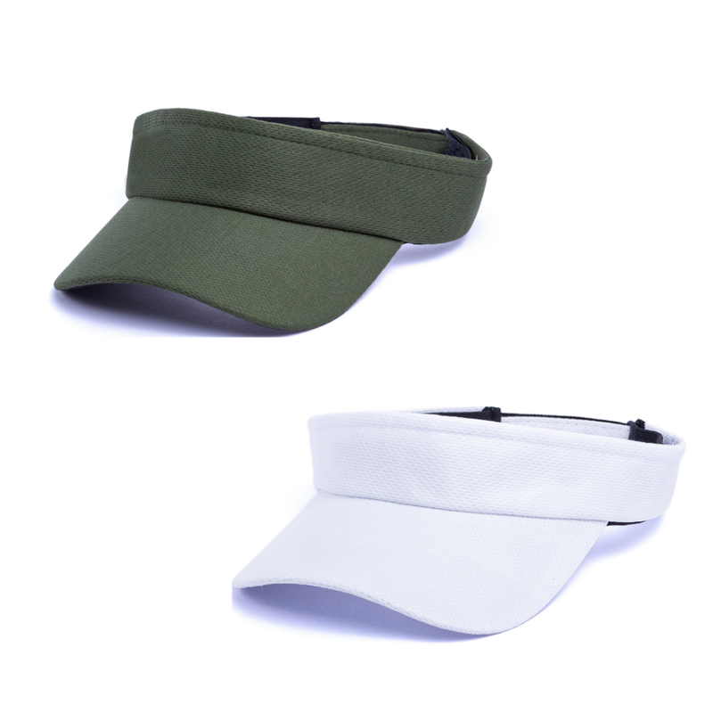 Kit 2 Viseira Proteção UV Esportiva Ajustável Chapéu De Verão