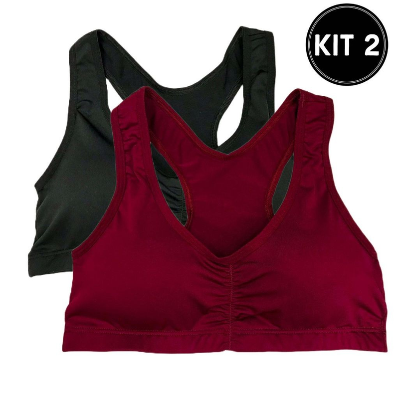 Kit 2 Top Fitness Nadador com Bojo Removível Academia